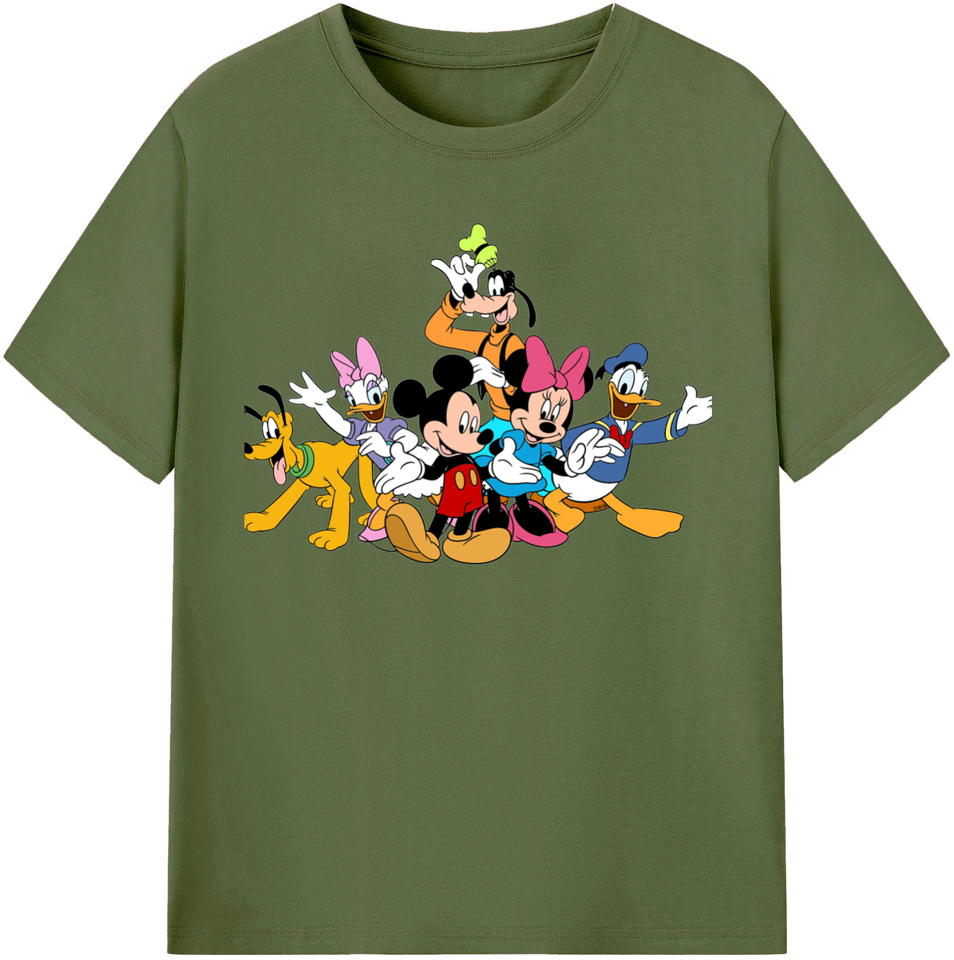 （画像用） ミッキーマウス Mickey Mouse 綿100％半袖Tシャツ（フロントプリント）